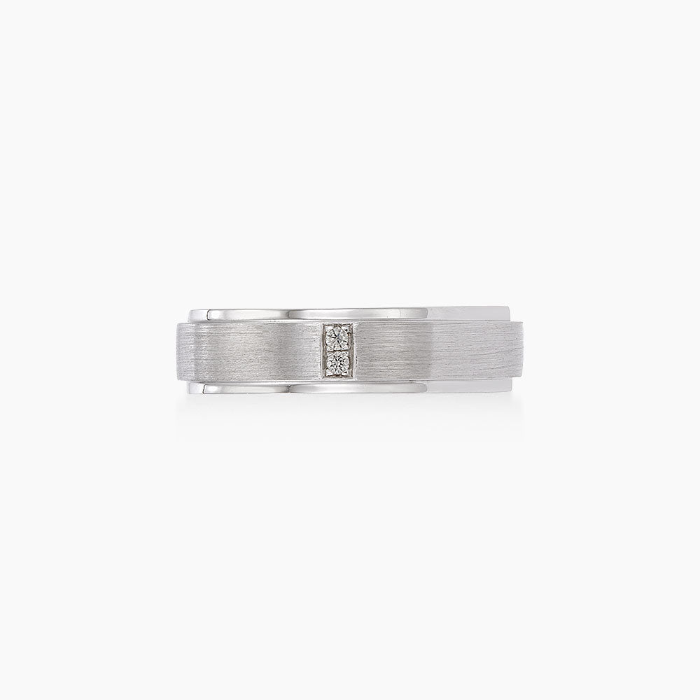 Adros Silver Palladium Diamond Men's Ring 11754(PLD)
