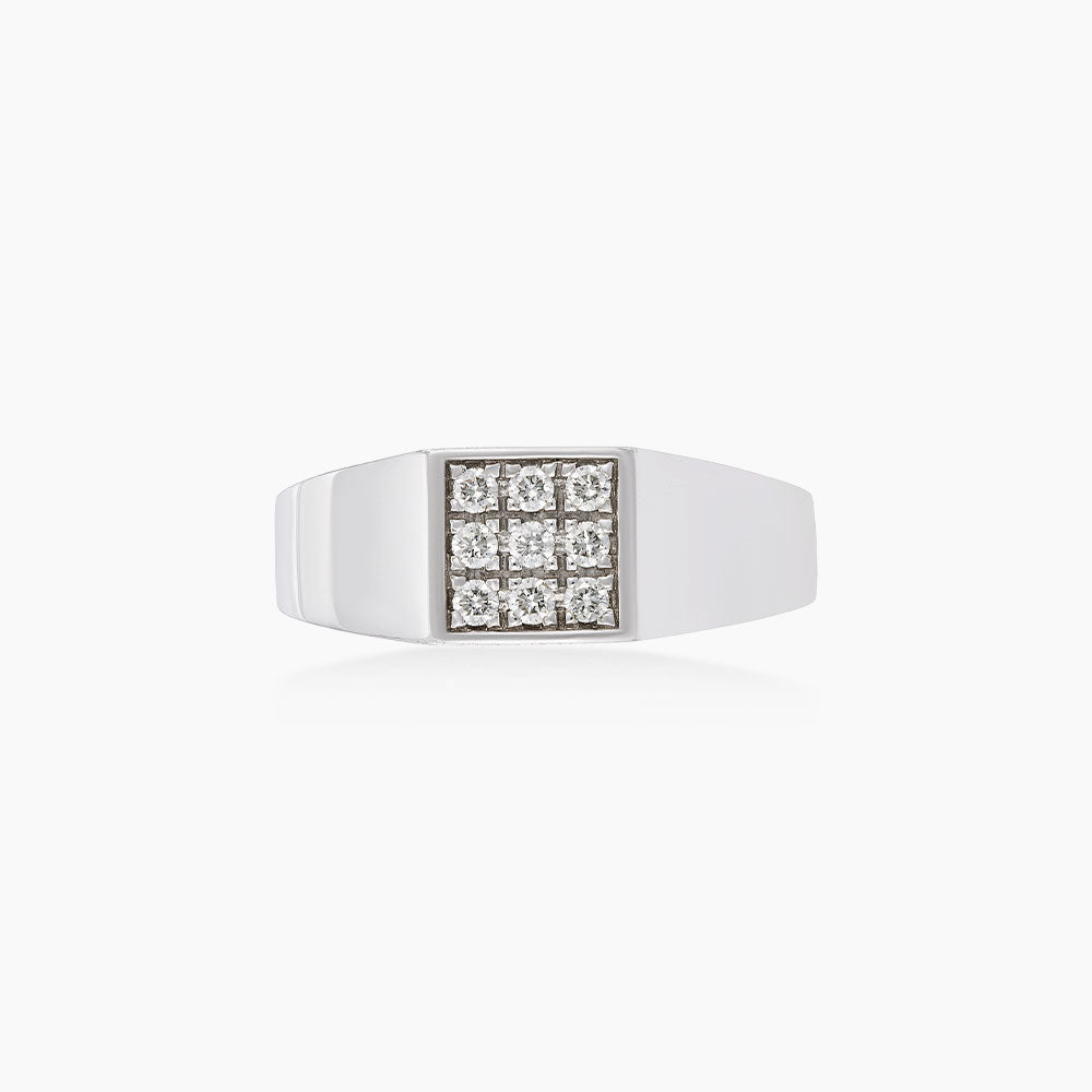 Diamond Men's Ring in 925 Palladium 22356(PLD)