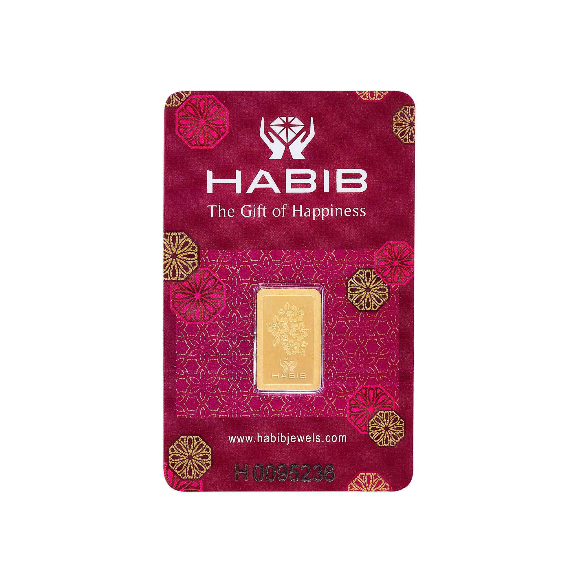 HABIB 2.5g 999.9 Gold Bar London Bullion Market Association LBMA