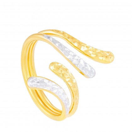 Dhyanda White and Yellow Gold Ring in 916 Gold R4508