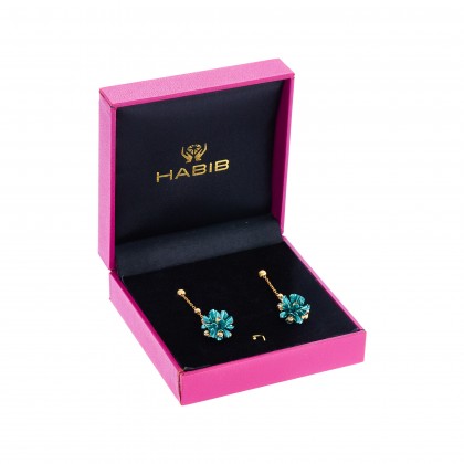 Oro Italia 916 Yellow and Green Gold Earring GE73711222(TIFF)-BI